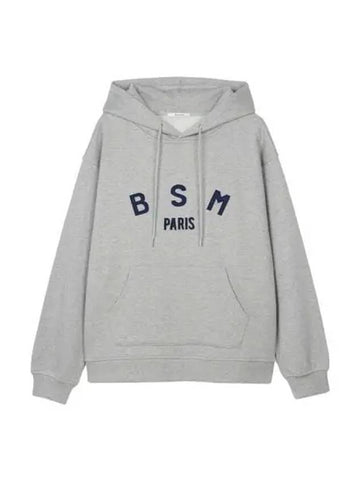 BSM Patch Logo Hoodie Melange Gray - BENSIMON - BALAAN 1