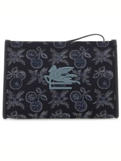 Beauty Jacquard Logo Clutch Bag Navy - ETRO - BALAAN 2