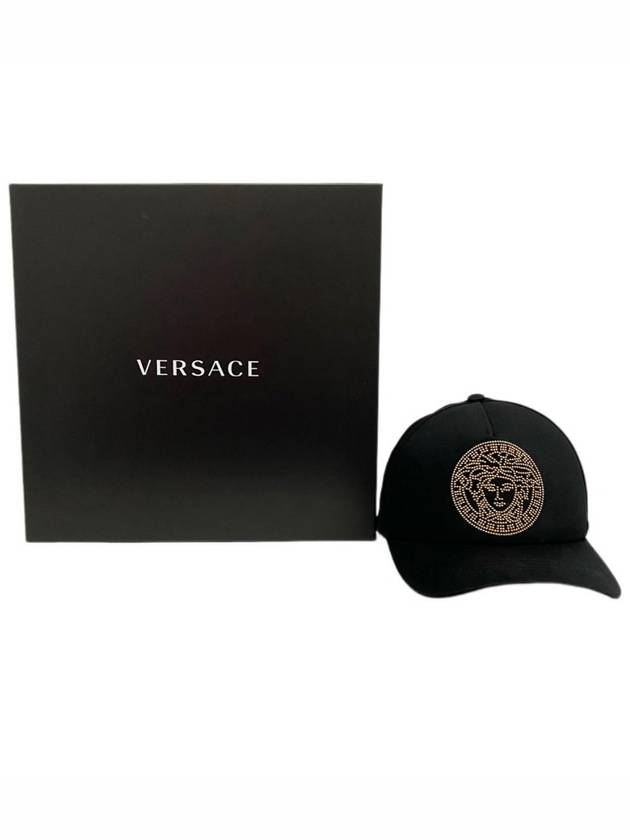 Gold Stud Medusa Ball Cap Black - VERSACE - BALAAN 7