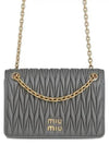 Matelasse Nappa Leather Mini Bag Grey - MIU MIU - BALAAN 2