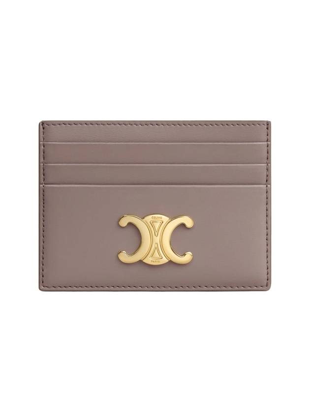 Triomphe Shiny Calfskin Card Wallet Pebble - CELINE - BALAAN 2