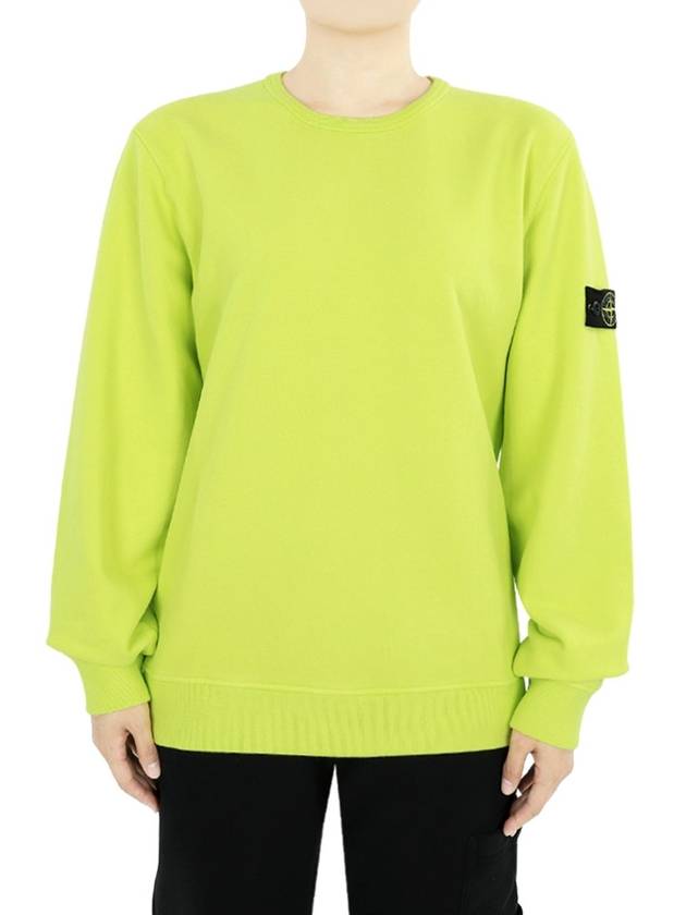 Stone Waffen Patch Round Neck Sweatshirt (Fluorescent Green) 811661320 V0031 14A - STONE ISLAND - BALAAN 2