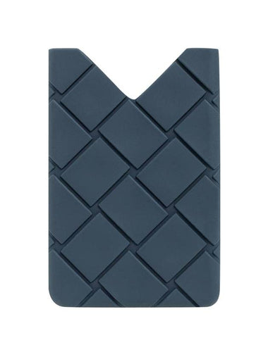 Intrecciato Silicone Card Wallet Deep Blue - BOTTEGA VENETA - BALAAN 1