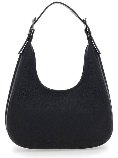 'Nolita' Black Shoulder Bag With Logo Lettering On The Front In Hammered Leather Woman - MICHAEL KORS - BALAAN 2