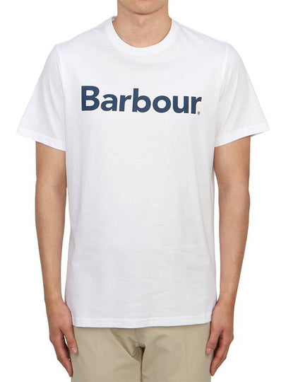 Men's Logo Print Short Sleeve T-Shirt White - BARBOUR - BALAAN 2