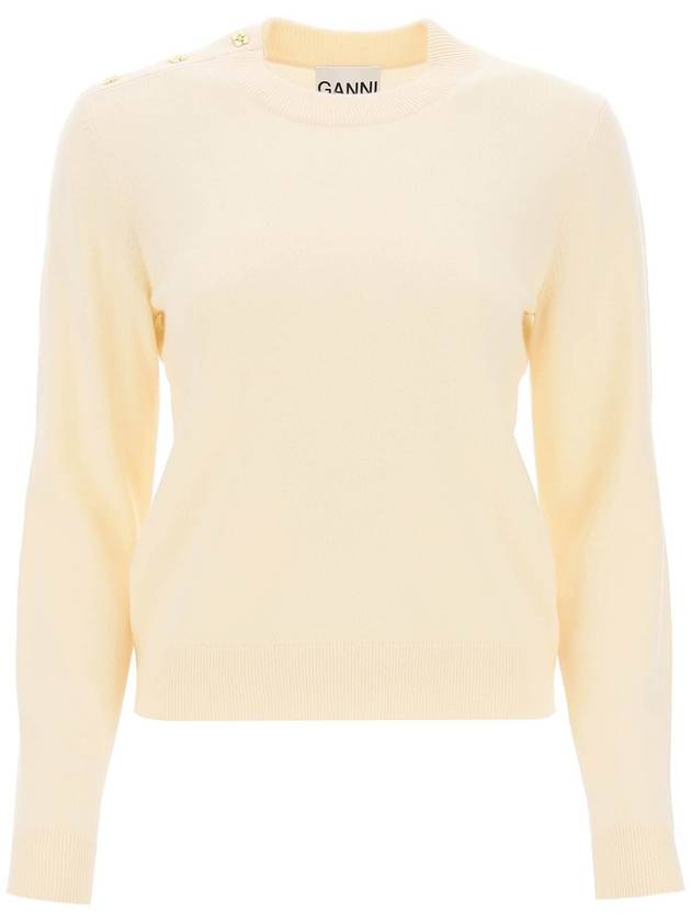 Sweater K2130 354 IVORY - GANNI - BALAAN 2