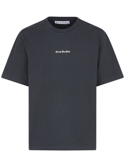 Stamp Logo Cotton Short Sleeve T-Shirt Black - ACNE STUDIOS - BALAAN 2