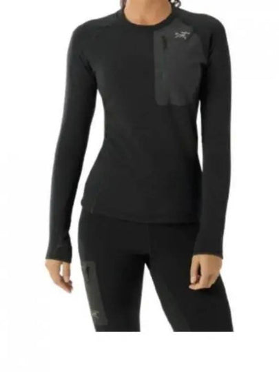 Kyanite Baselayer Crew Neck Long Sleeve T-Shirt Black - ARC'TERYX - BALAAN 2