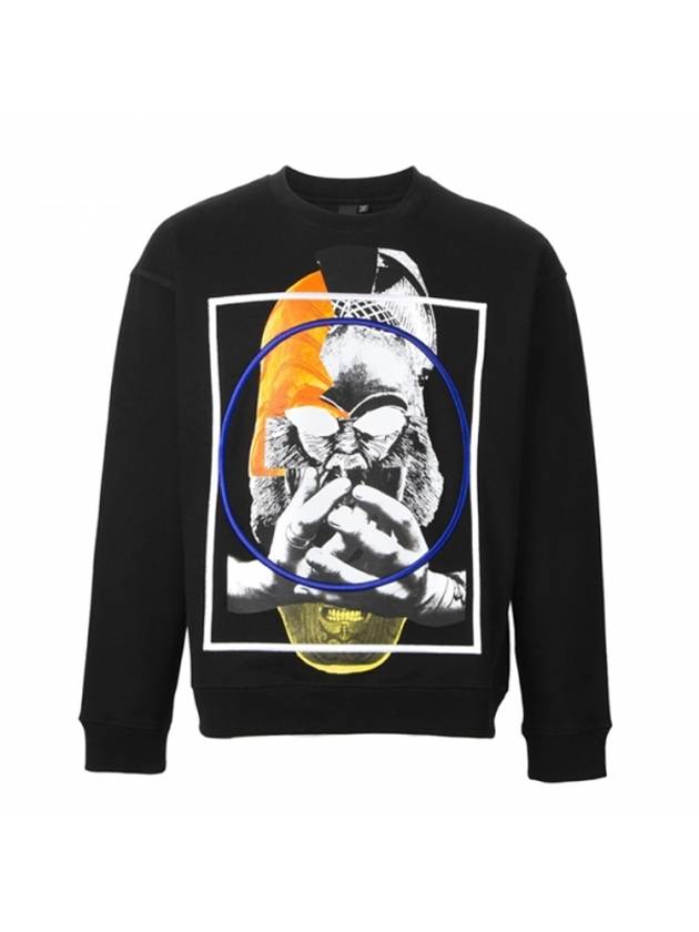 Men's 11Th Anniversary Illustration Sweatshirt Black - ALEXANDER MCQUEEN - BALAAN 1