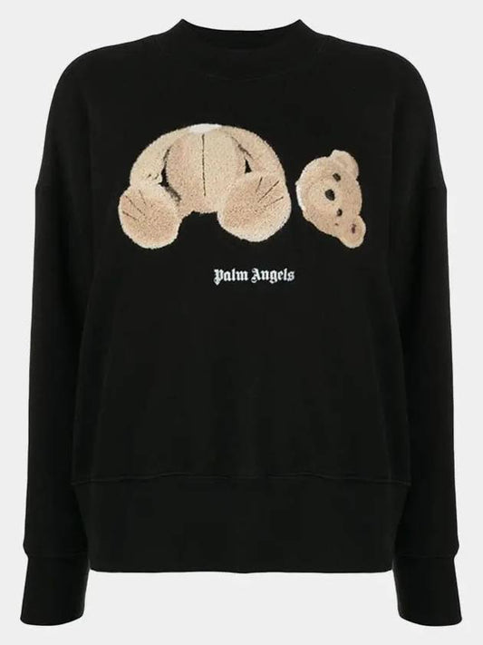 Teddy Bear Sweatshirt Black - PALM ANGELS - BALAAN.