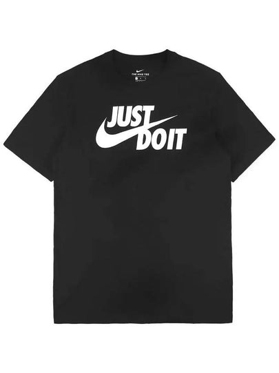 Swoosh Short Sleeve T-Shirt Black - NIKE - BALAAN 2