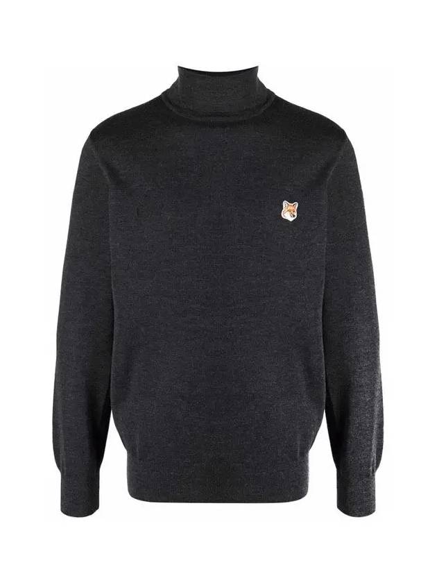 Fox head embroidery turtleneck knit HM00508KT1036 ANM - MAISON KITSUNE - BALAAN 2