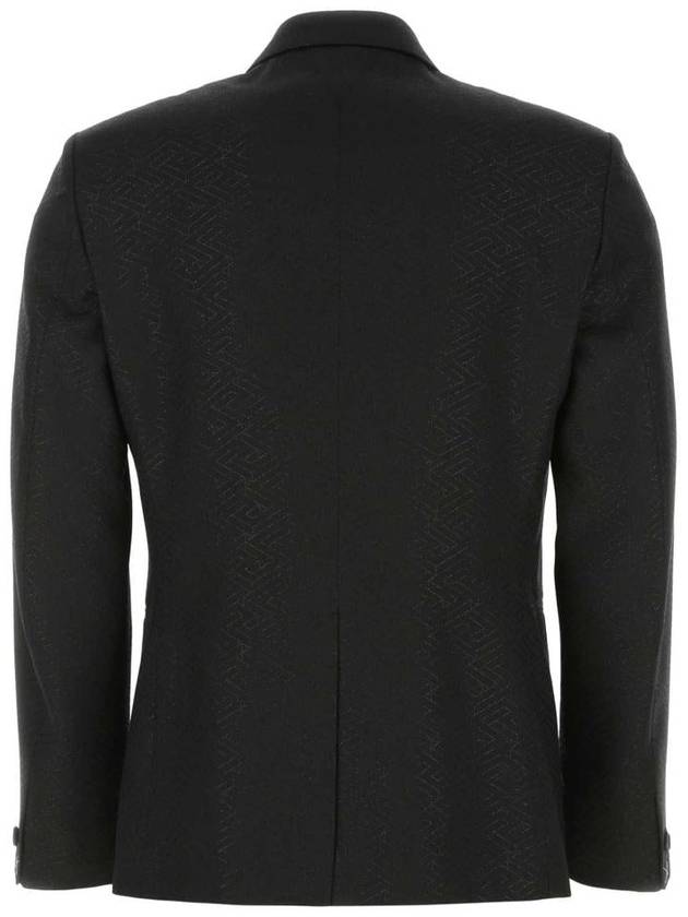 Men's La Grica Jacquard Blazer Jacket Black - VERSACE - BALAAN 3