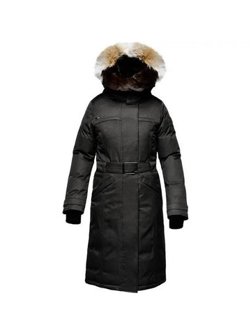 Women's Shera Hooded Long Parka Black - NOBIS - BALAAN 1