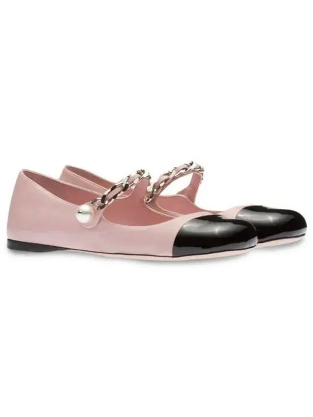 Women's Leather Ballerina Flats Pink - MIU MIU - BALAAN 2