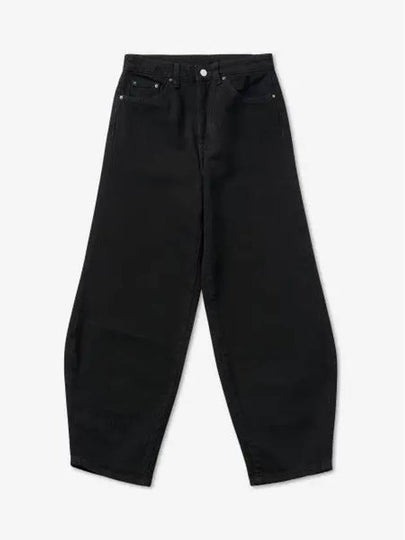 high waist barrel leg cropped jeans black - TOTEME - BALAAN 2