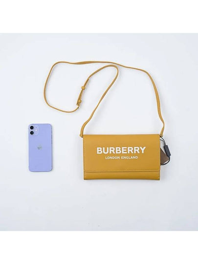 Logo Print Detachable Strap Shoulder Bag Yellow - BURBERRY - BALAAN 2