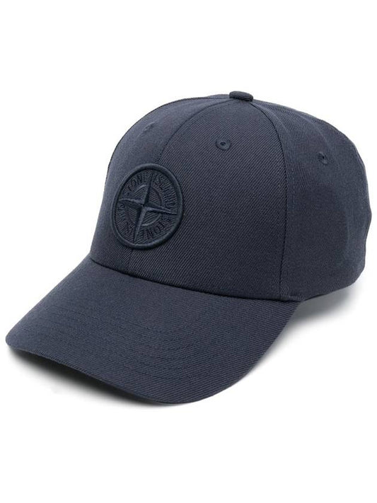 Logo Embossed Base Ball Cap Navy - STONE ISLAND - BALAAN.