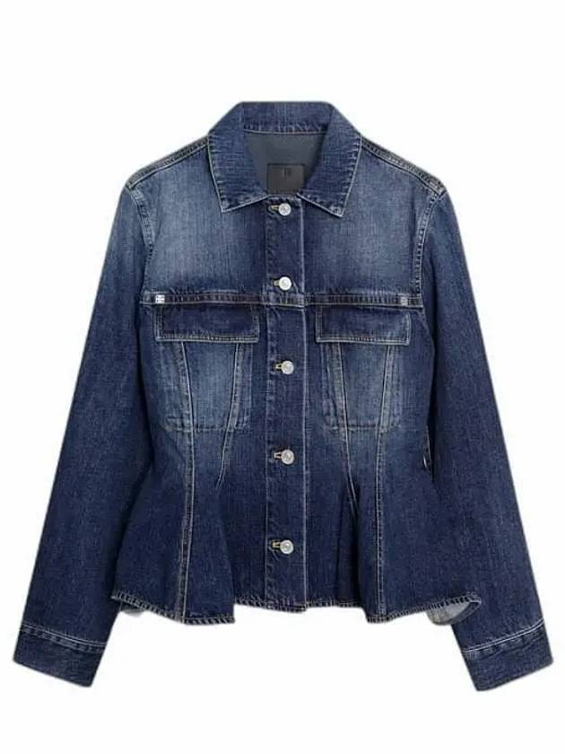 Peplum Denim Jacket Blue - GIVENCHY - BALAAN 2