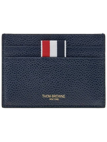 Hector Icon Applique Card Wallet Blue - THOM BROWNE - BALAAN 1