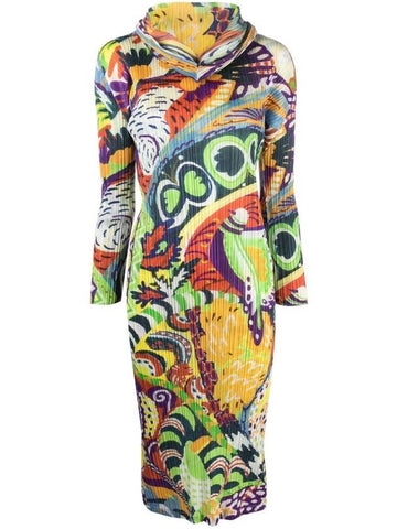 23 fw Print Midi Dress PP38JH69398 B0710939446 - ISSEY MIYAKE - BALAAN 1