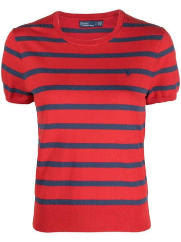 Pony Embroidery Striped Sweater Red - POLO RALPH LAUREN - BALAAN 1