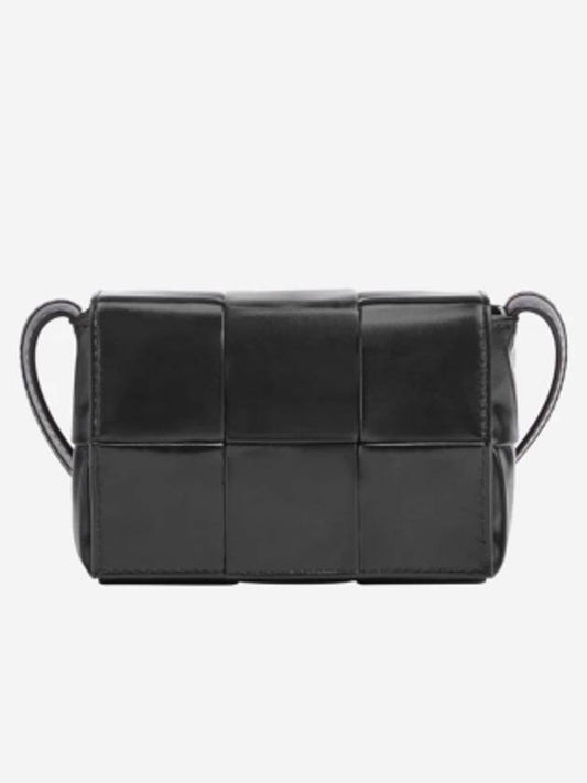 Cassette Small Leather Cross Bag Black - BOTTEGA VENETA - BALAAN 2