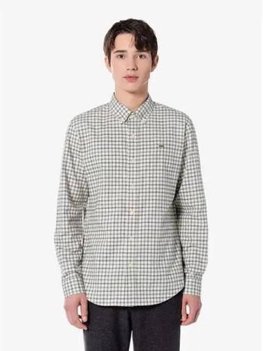 Men s Flannel Grid Shirt CH701E 54N 70V Domestic Product GQ2N24082229816 - LACOSTE - BALAAN 1