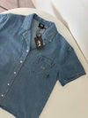 AU Australia Denim Shirt ST123S3403 Mid Blue WOMENS - STUSSY - BALAAN 8