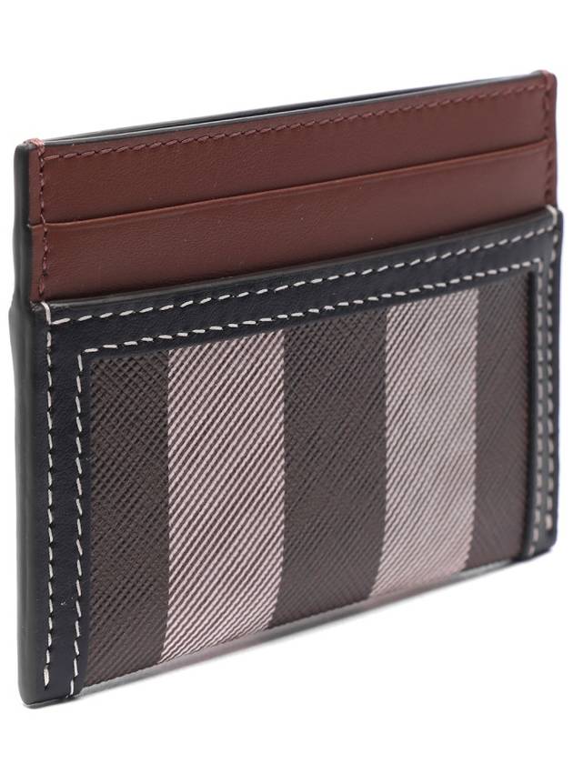 Check Two-Tone Leather Card Wallet Dark Birch Brown - BURBERRY - BALAAN 4