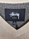 Smooth Stock Logo Knit Vest Cream - STUSSY - BALAAN 6