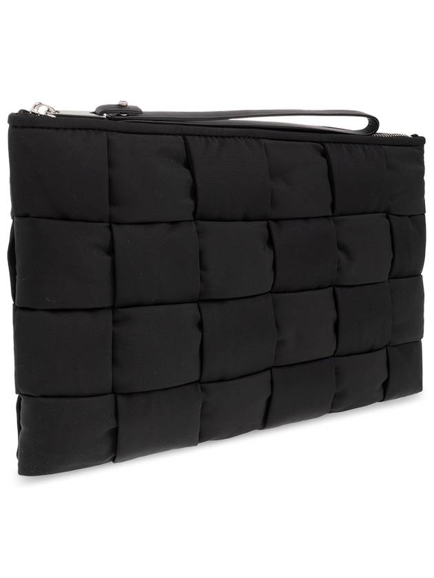 Cassette Small Flat Clutch Bag Black - BOTTEGA VENETA - BALAAN 5