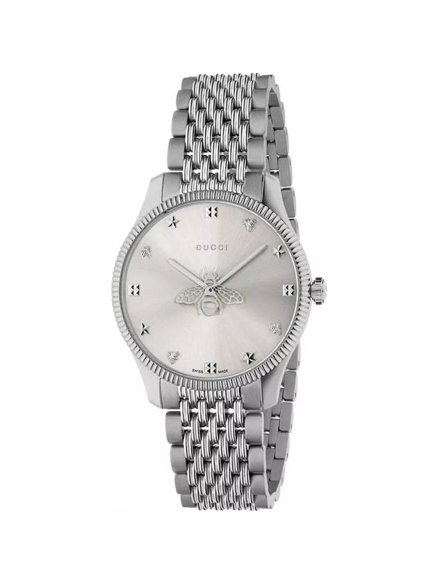 Quartz Bee Metal Watch Silver - GUCCI - BALAAN 1