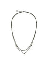 Pearl Skull Chain Necklace Silver - ALEXANDER MCQUEEN - BALAAN 1