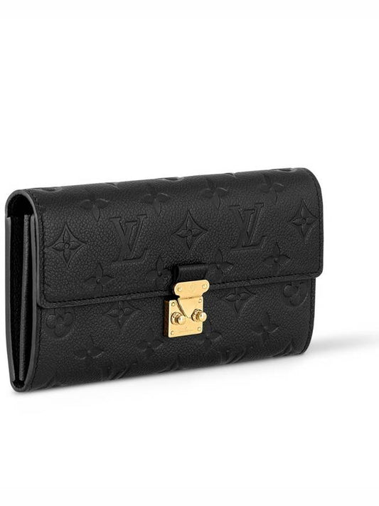 Domestic Department Store Sarah Wallet Long Black M82638 - LOUIS VUITTON - BALAAN 1