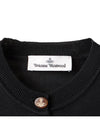 Bea Embroidered Logo Cardigan Black - VIVIENNE WESTWOOD - BALAAN 3