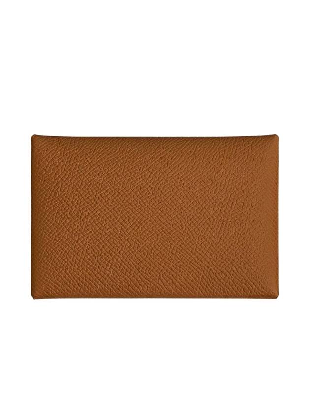 Card Wallet Appsong Goatskin Palladium Calvi Duo Brown - HERMES - BALAAN 9