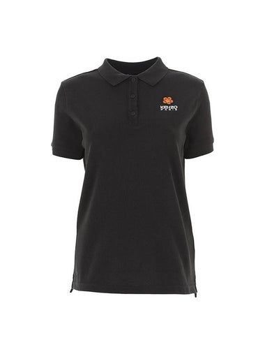 Women's Boke Flower Polo Shirt Black - KENZO - BALAAN 1