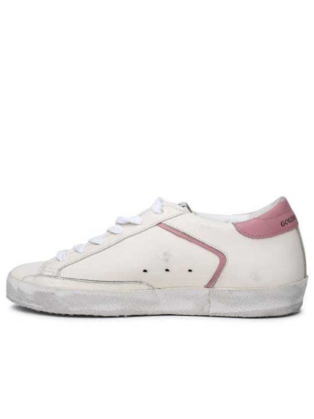 Superstar Pink Tab Low Top Sneakers Cream - GOLDEN GOOSE - BALAAN 3