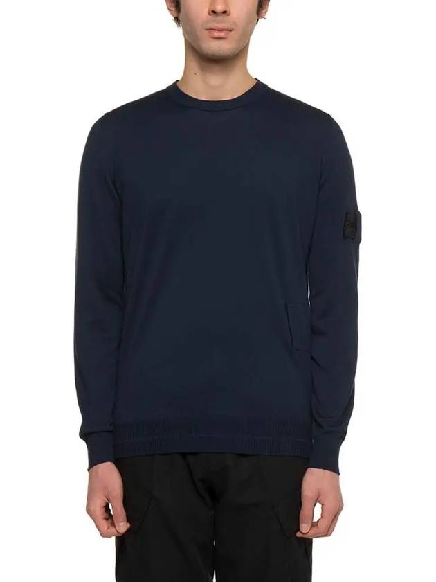 Shadow Project Soft Cotton Knit Top Dark Blue - STONE ISLAND - BALAAN 3