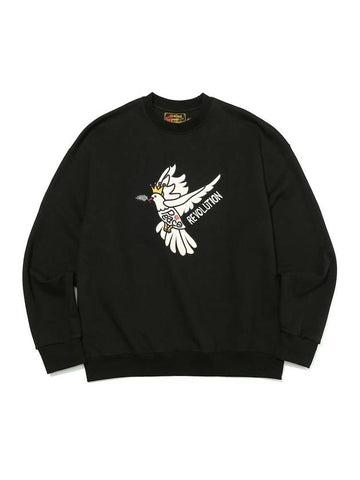 Peace And Love Bird Sweatshirts Black - OGARP - BALAAN 1