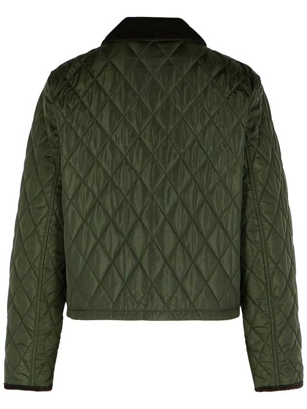 Cropped Quilted Nylon Jacket Shale Brush - BURBERRY - BALAAN 4