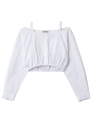 poplin shirt white - MIU MIU - BALAAN 1