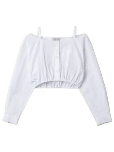 poplin shirt white - MIU MIU - BALAAN 1