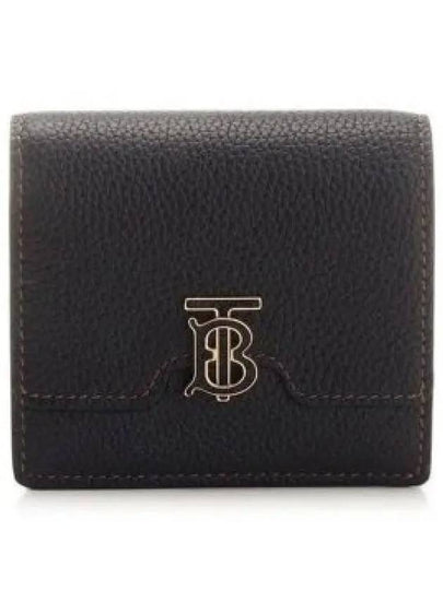 TB Grainy Leather Half Wallet Black - BURBERRY - BALAAN 2