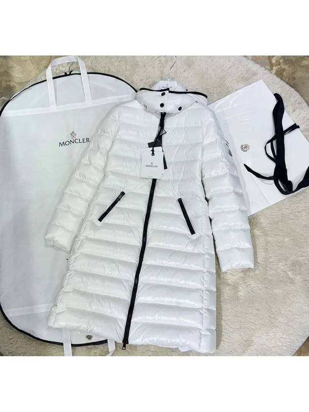 Moka Moka long padded down jacket white 1C51300 - MONCLER - BALAAN 5