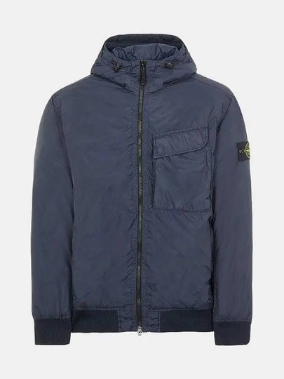 Wappen Patch Nylon Crinklips Hooded Jacket Navy Blue - STONE ISLAND - BALAAN 2