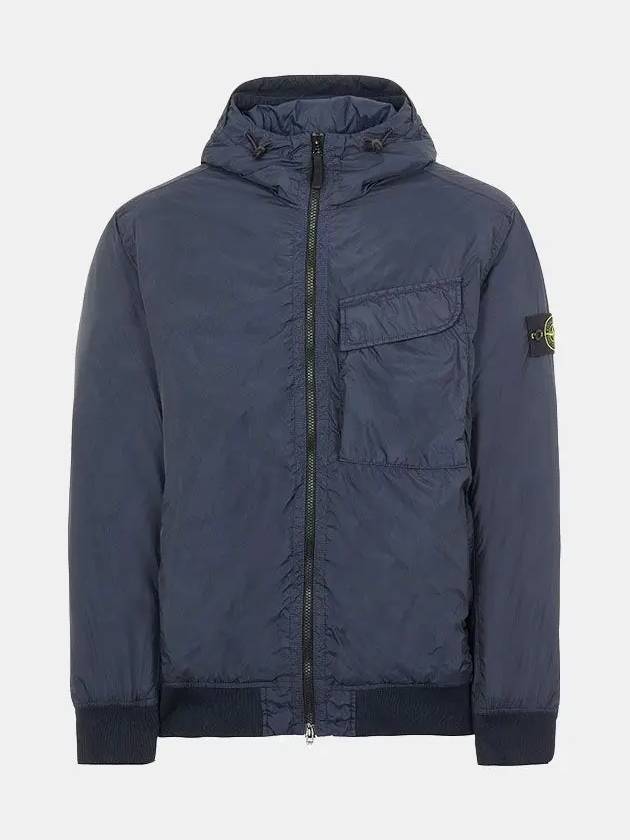 Wappen Patch Nylon Crinklips Hooded Jacket Navy Blue - STONE ISLAND - BALAAN 4