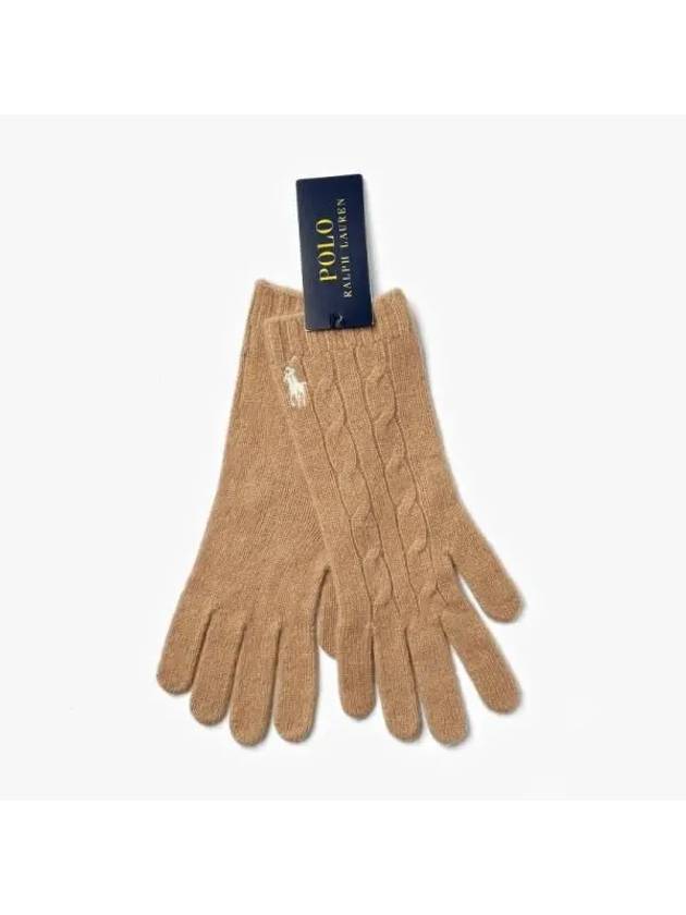 WC0528 220 Pony Cable Knit Gloves - POLO RALPH LAUREN - BALAAN 2