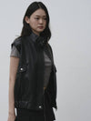 Overfit Eco Leather Vest Black - THE GREEN LAB - BALAAN 3